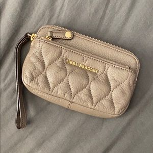 NWOT Vera Bradley Brown Leather Wristlet
